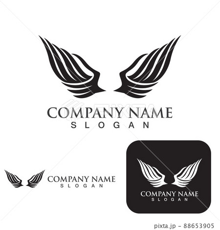 Wing Falcon Bird Logo Template Vectorのイラスト素材 Wing Falcon Bird Logo Template Vectorのイラスト素材
