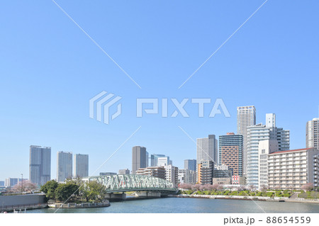 東京都隅田川テラスの風景 88654559
