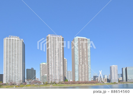 東京都隅田川テラスの風景 88654560