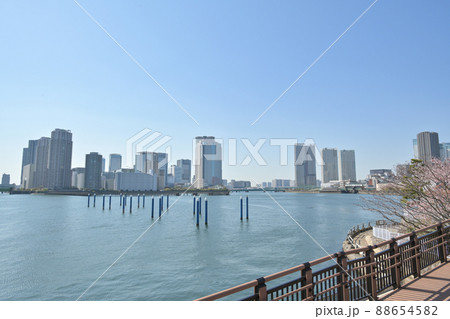 東京都越中島公園から豊洲方面を見た風景 88654582