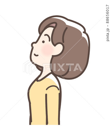 上を向いている女性 88656017
