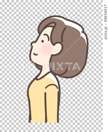 上を向いている女性 88656017