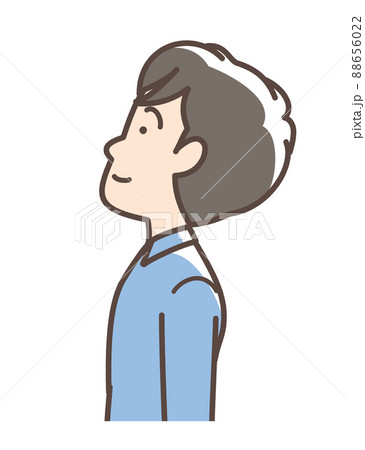 上を向いている男性 88656022