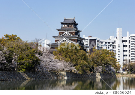 EOSRP.広島市内、春の広島城。 88656024