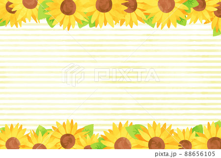 明るいひまわりの背景イラスト 88656105