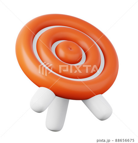 Goal target high quality 3D render illustration icon. 88656675