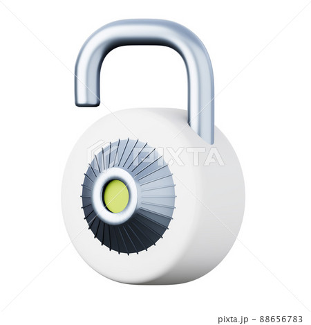 Code lock open high quality 3D render illustration. Security app password access concept icon. 88656783