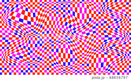 Distorted surface. Chess background with distortion. Optical illusion banner Distorted surface. Chess background with distortion. Optical illusion banner 88656797