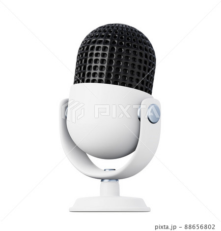 Wireless futuristic microphone high quality 3D render illustration icon. 88656802