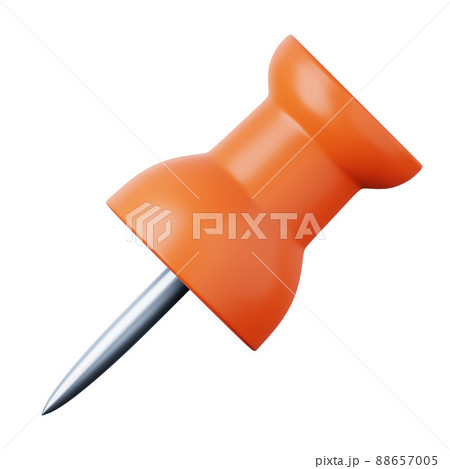 Paper pin clip needle pointer high quality 3D render illustration icon. 88657005