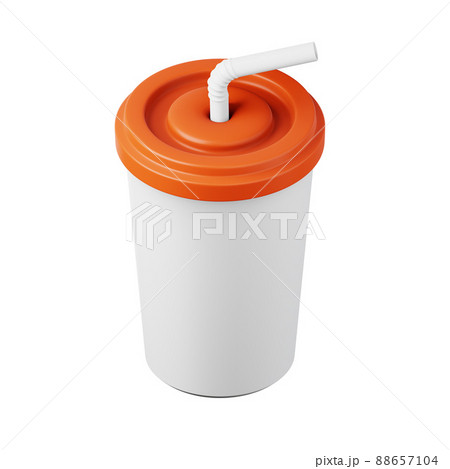 Soft drink take away coke high quality 3D render illustration for cafe menu and restaurant delivery 88657104