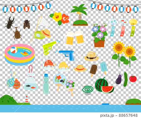 Summer illustration material Summer illustration material 88657648