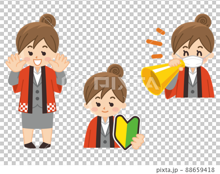 Event staff female recruitment beginner mark wearing mask Event staff female recruitment beginner mark wearing mask 88659418