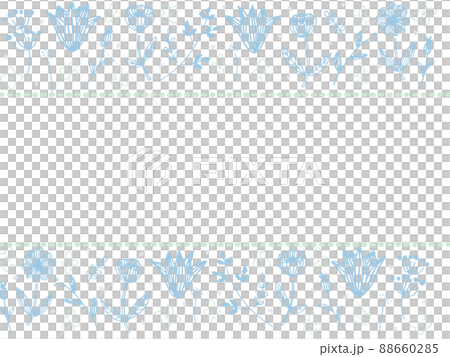 水色と緑の北欧フレーム 88660285