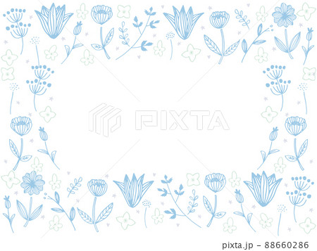 水色と緑の北欧フレーム 水色と緑の北欧フレーム 88660286