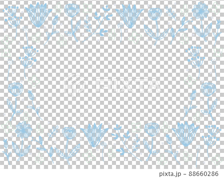 水色と緑の北欧フレーム 水色と緑の北欧フレーム 88660286