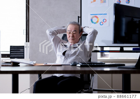 中小企業の社長イメージ 経営不振に悩む社長 中小企業の社長イメージ 経営不振に悩む社長 88661177