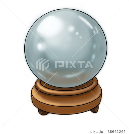 水晶玉 台座付き Crystal and pedestal. 【公式通販】