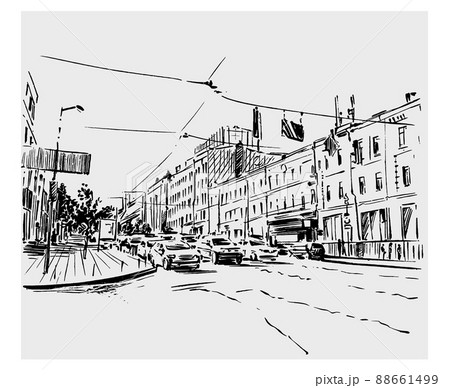 37014 City Scene Sketch Images Stock Photos  Vectors  Shutterstock