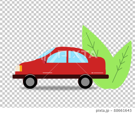 Car Simple and cute car Red 88661643