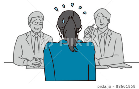 面接で焦るアジア人女性 88661959