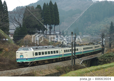 北陸本線　石動－倶利伽羅　JR東日本　485系　T11編成（新潟）　北越 88663604