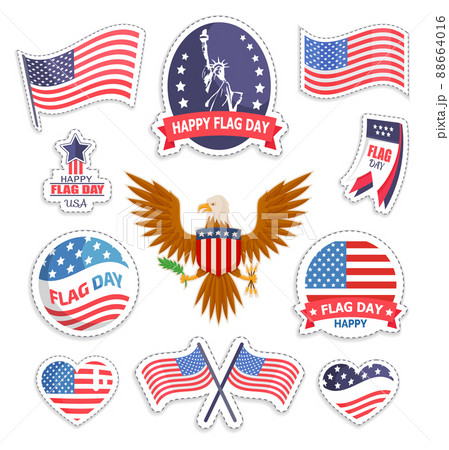 Happy Flag Day National American Holiday Banner Happy Flag Day National American Holiday Banner 88664016