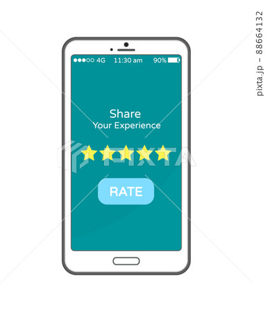 Share Your Experience Rate Button on Mobile Phone Share Your Experience Rate Button on Mobile Phone 88664132