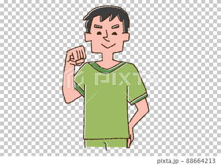 Male chiropractor comical handwritten person vector, color on line drawing Male chiropractor comical handwritten person vector, color on line drawing 88664213