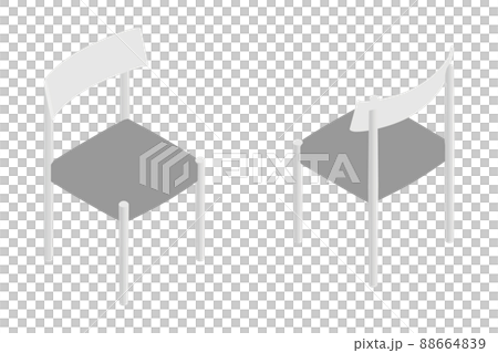 Dining chair isometric white 88664839