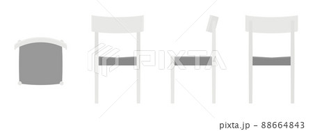ダイニングチェア ホワイト 88664843