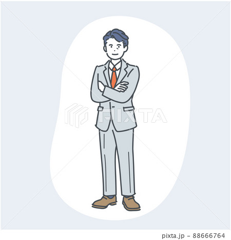 男性管理職のイメージイラストのイラスト素材