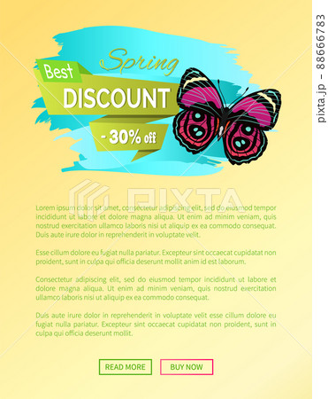 Best Spring Discount 30 Off Label Butterfly Vector 88666783