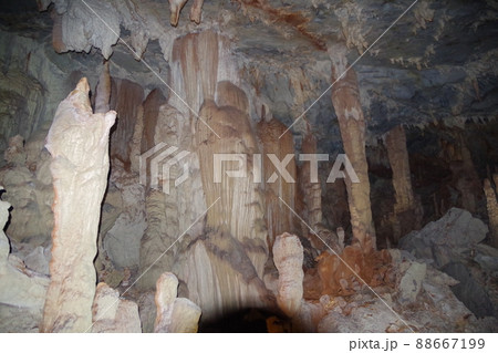 マレーシア　ボルネオ島の世界遺産グヌン・ムル国立公園　ラガン洞窟のファーストレーン 88667199