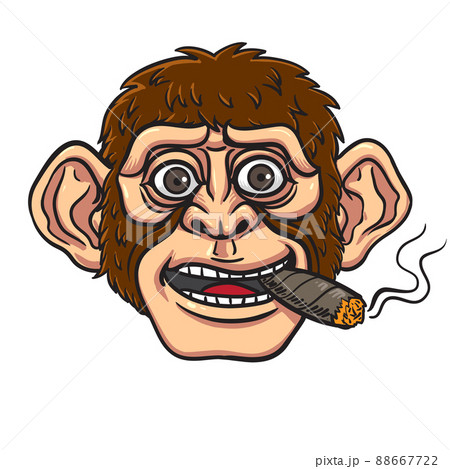 Smooking Monkey Cartoon 88667722