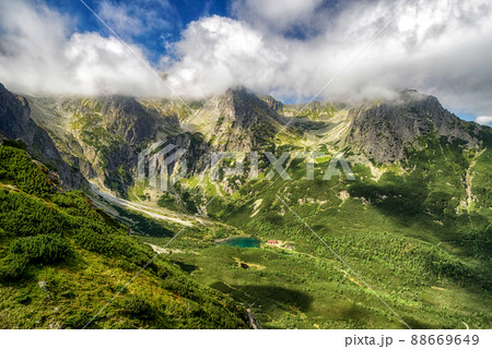 Clouds over peaks in High Tatras mountains at SLovakia Clouds over peaks in High Tatras mountains at SLovakia 88669649