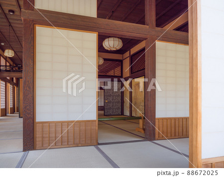 彦根城槻御殿御書院縁側からの上之御間 88672025