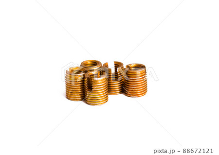 Small copper nuts isolated on white background 88672121