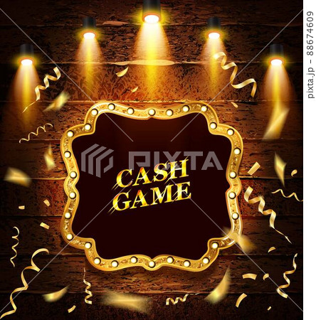 Cash game. Gold frame, Banner Cash game. Gold frame, Banner 88674609