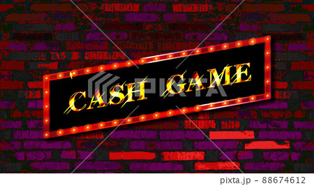 Cash game. Gold frame, Banner Vector illustration Cash game. Gold frame, Banner Vector illustration 88674612