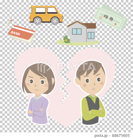 夫婦の離婚と財産分与トラブル 夫婦の離婚と財産分与トラブル 88675605