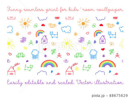 Seamless color vectorial pattern 88675629