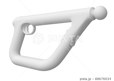 Virtual reality controllers for online and cloud gaming on white monochrome background. 3D render of device for augmented reality or VR 88676034