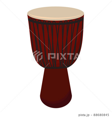 Drums for cups. Drum for a bowl, darbuka, dumbek, dumbek, tablet vector stock illustration. A percussion instrument used in the Middle East. Qatar, Kuwait, Lebanon. In North Africa. 88680845