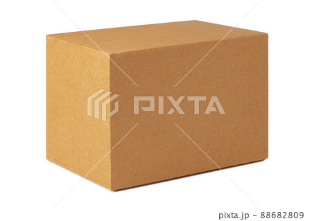 Brown cardboard box isolated on white background Brown cardboard box isolated on white background 88682809