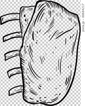 Steak food line art Steak food line art 88684217