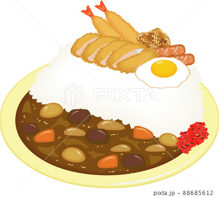 メガ盛りカレーライス 88685612