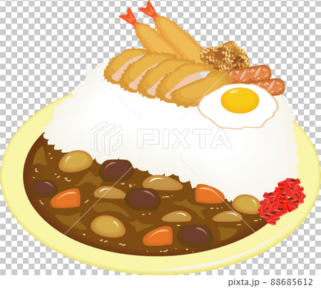 メガ盛りカレーライス 88685612