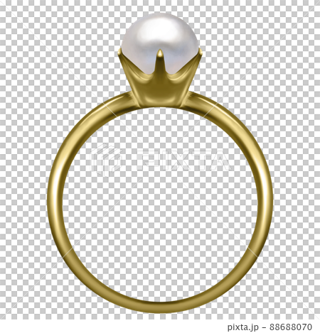 六月生日石，寶石，珍珠金戒指，戒指，光柵材料 88688070