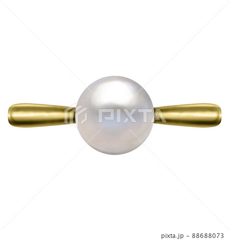 6月誕生石・宝石 真珠の金の指輪・リング ラスター素材 6月誕生石・宝石 真珠の金の指輪・リング ラスター素材 88688073